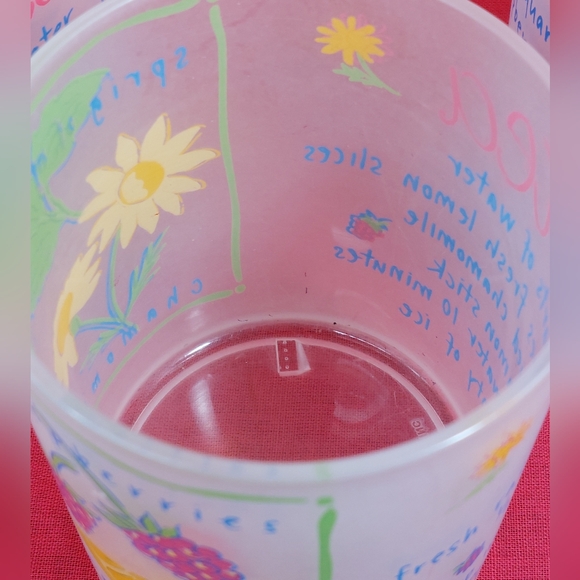 Set of 4 Frosted Plastic/Acrylic Drinking Cups Iced Tea Recipe 14 oz - Picture 5 of 5